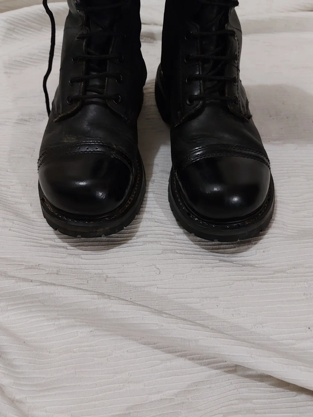 Bates Black Leather Lace-Up Tactical Boots Size 7